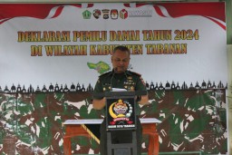 Pegang Teguh Netralitas TNI Dalam Mensukseskan Pemilu 2024, Kodim 1619/Tabanan Gelar Deklarasi Pemilu Damai 2024