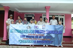Utamakan Semangat Kebersamaan, PNS Polres Bangkalan Gelar Anjangsana Dalam HUT Korpri ke 52