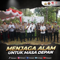 Menjaga Alam Untuk Masa Depan Polres Karangasem Ikuti “Penanaman Sepuluh Juta Pohon Bersama Polri”