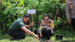 Polresta Denpasar dan Jajaran Laksanakan Penanaman Pohon Serentak