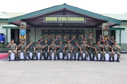 Dandim 1204/Sanggau Sambut Danrem 121/ABW dan Panglima 3 Brigade di Makodim 1204/SGU
