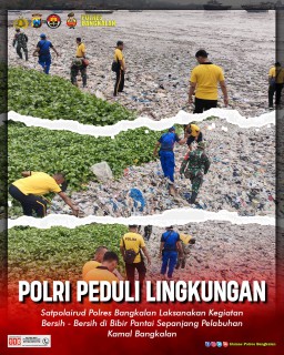 Aksi Nyata Satpolairud Polres Bangkalan Dalam "Kamal Beach Light Up"