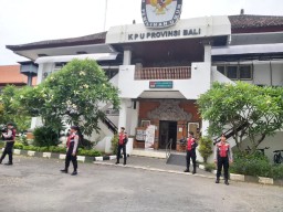 Satgas Preventif OMB Laksanakan Pengamanan Kantor KPU Bali