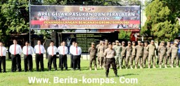 Polres Bondowoso  Laksanakan Apel Gelar Pasukan dan Peralatan, Dalam Penanggulangan Bencana Hidrometeorologi 