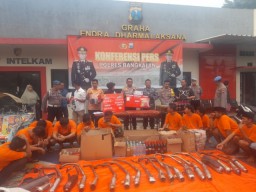 Polres Bangkalan Adakan Giat Konferensi Pers Akhir Tahun 2023