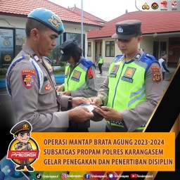 Subsatgas Propam Polres Karangasem Gelar Gaktibplin