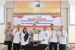 Kapolres Nganjuk Tingkatkan Sinergi Melalui Penandatanganan MoU Dengan STKIP PGRI dan Pengadilan Agama"