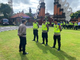 Polres Bandara Ngurah Rai Libatkan 20 Personilnya Ikuti Apel Gelar Pasukan