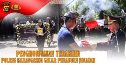 Penghormatan Terakhir, Polres Karangasem Gelar Upacara Perabuan Jenazah Alm. Aiptu I Ketut Putra