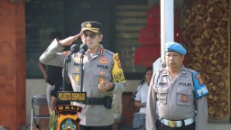 Hari Terakhir Menjabat Kapolresta Denpasar, Kombes Bambang Yugo Pamungkas Pimpin Apel Personel