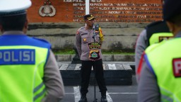 Apel Pagi OMB Polres Karangasem Dipimpin Karendal Ops