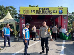 Kapolres Pasuruan Kota Pastikan Pos Pam Res Area Sutojayan Siap Menyambut Natal dan Tahun Baru