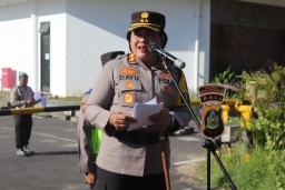 Kapolres Bandara Ngurah Rai Pimpin Apel Gelar Pasukan Operasi Lilin Agung-2023