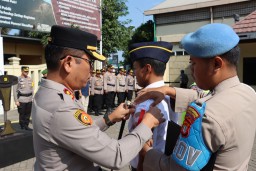 Polres Pelabuhan Tanjung Priok Apel Gelar Pasukan Operasi Lilin Jaya 2023 dan Pengecekan Kendaraan Dinas