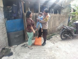 Wujud Nyata Bhabinkamtibmas, Peduli Anak Stunting di wilayahnya