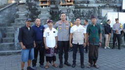 Kapolres Buleleng Pantau Simulasi Pemilihan Umum Dari KPU Buleleng, di Desa Sidetapa