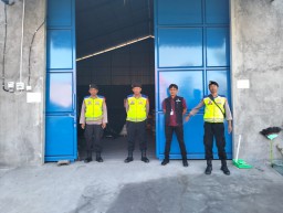 Memasuki Tahapan Kampanye Polres Karangasem Perketat Pengamanan Gudang Logistik
