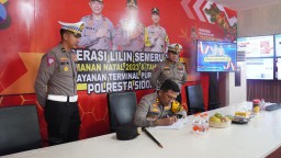 Kapolresta Sidoarjo Pantau Libur Nataru Sambil Motivasi Personel di Pos Pam dan Pos Yan Ops Lilin Semeru 2023