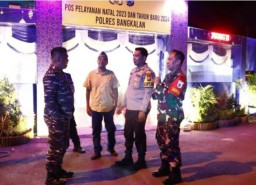 Amankan Tahun Baru 2024, Dandim 0829 Bangkalan, Bersama Danlanal dan Kapolres Berperan Aktif Dalam Pengamanan Malam Pergantian Tahun