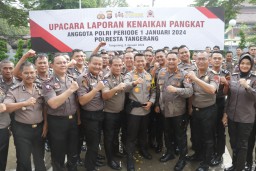 69 Personel Polresta Tangerang Naik Pangkat, Kapolresta: Makin Tinggi Pangkat, Makin Besar Tanggung Jawab