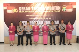 Kapolres Metro Jakarta Timur Pimpin Sertijab Wakapolres dan Penyerahan Jabatan Kasat Reskrim Serta Kapolsek Kramat Jati