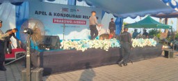 Antisipasi Kedatangan Paslon Nomor Urut 2, Subsatgas Sterilisasi Preventif OMB 2023 Lakukan Strelisasi di Lokasi Kegiatan