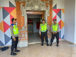 Memasuki Tahap Kampanye di Tahun 2024 Polres Karangasem Perketat Pengamanan Gudang Logistik Pemilu