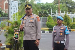 Apel Jam pimpinan Perdana Kapolres Bandara Ngurah Rai AKBP I Ketut Widiarta, Ini Arahannya