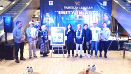 Kasat Intelkam Kurator Dosen UGM UNY dan Harley Davidson Hadiri Pameran Lukisan di Lagoon Avenue Mall