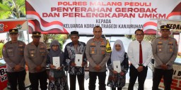 Polres Malang Beri Bantuan UMKM untuk Keluarga Korban Tragedi Kanjuruhan