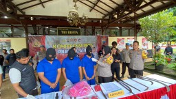 Kapolres Salatiga Konferensi Pers Kasus Menonjol Sejak Awal Tahun 2024