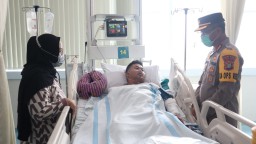 Kapolres Jenguk korban Kebakaran di Rumah Sakit Tarakan