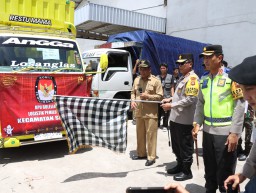 Apel Kesiapan Pasukan Dalam Rangka Pengamanan Tahap Pemungutan Suara di TPS Polres Buleleng