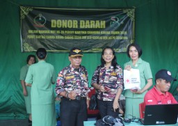 Meriahkan HUT Persit KCK ke-78, Persit KCK Cabang Kodim 1619 Tabanan Gelar Giat  Bakti Sosial Donor Darah
