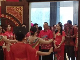 Bupati Bengkayang Hadiri Perayaan Imlek Bersama 2575 (MABT) Majelisa Adat Budaya Tionghoa Kabupaten Bengkayang