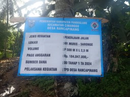 TPK Desa Rancapinang Angakat Bicara Terkait Pengerasan Jalan Yang Diduga Tidak Sesuai RAB