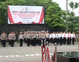 Kapolres Nganjuk Pimpin Gelar Pasukan Operasi Keselamatan Semeru 2024