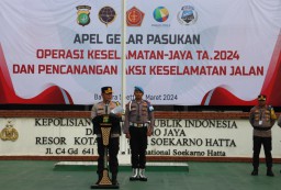Polresta Bandara Soekarno-Hatta (Soetta) Menggelar Apel Gelar Pasukan, Operasi Keselamatan Jaya 2024