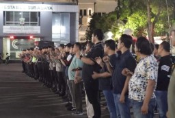 Polrestabes Surabaya Laksanakan Patroli Skala Besar Jelang Pengesahan Warga Pesilat Baru