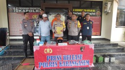 Polres Karangasem Tangkap Spesialis Pencuri Meja Besi Bar Pemotong Batu Tabas