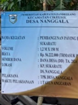 Pemdes Nanggala Bangun Paving Blok Jalan Lingkungan Dari Dana Desa Tahap 1 Tahun 2024