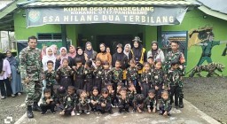 Terima Kunjungan TK Nurul Fadillah, Koramil 0117/Panimbang Kenalkan Tugas Pokok TNI