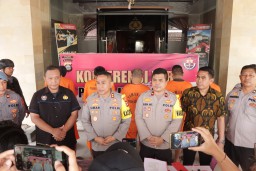 Kapolres Klungkung Pimpin Press Conference Pungungkapan Beberapa Kasus Tindak Pidana di Wilayah Kabupaten Klungkung