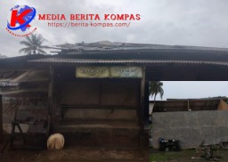 Satu Rumah di Desa Kadu Gadung Rusak Diterjang Angin Puting Beliung