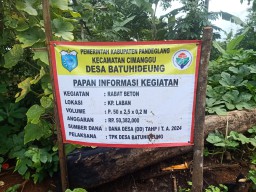 Realisasikan Anggaran Dana Desa Tahun 2024, Pemdes Batuhideng Bangun Jalan Rabat Beton