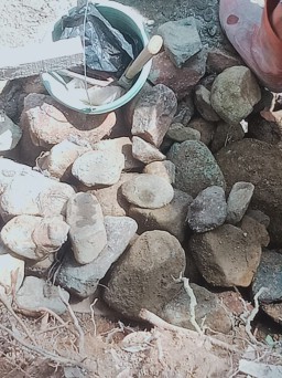 Proyek Irigasi dI Cipining I Diduga Gunakan Batu Kali