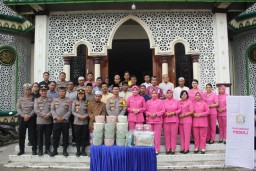 Kapolres Bengkayang Lakukan Pengecekan Renovasi Pembangunan Masjid Jami’ Babussalam Bengkayang