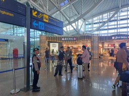 Polres Bandara Gelar Giat Patroli Terminal International Bandara Ngurah Rai