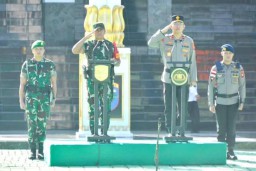 Pangdam Tanjungpura Pimpin Apel Gelar Pasukan PAM VVIP Kunjungan Kerja Wakil Presiden RI