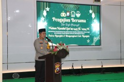 Polres Nganjuk Gelar Pengajian Bersama Dalam Rangka Peringati Malam Nuzulul Qur’an 1445H/2023M